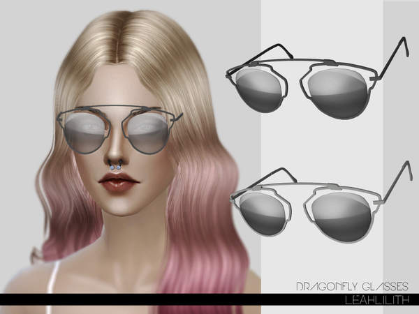  The Sims Resource: Dragonfly Glasses by LeahLilith