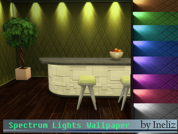  The Sims Resource: Spectrum Lights Wallpaper by Ineliz
