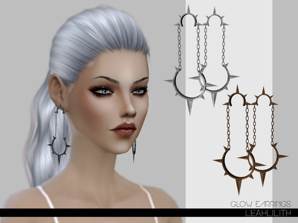  The Sims Resource: Glow Earrings by LeahLilith