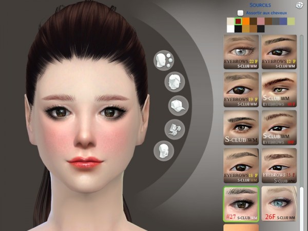  The Sims Resource: Eyebrows 27 F by S Club