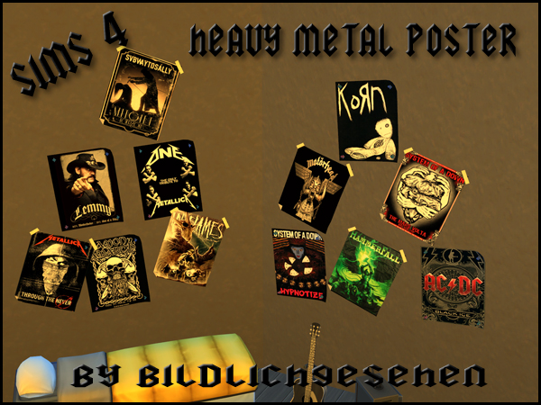  Akisima Sims Blog: Heavy Metal Poster Set