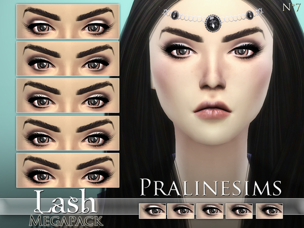  The Sims Resource: Lash Megapack (5 Styles) by Pralinesims