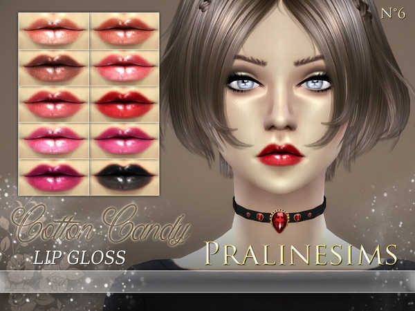  The Sims Resource: Cotton Candy Lip Gloss by Pralinesims