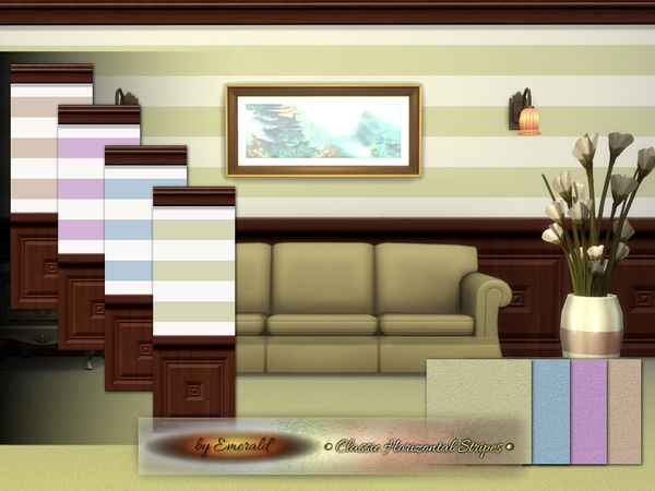  The Sims Resource: Classic Horizontal Stripes by Emerald
