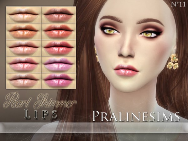  The Sims Resource: Pearl Shimmer Lip Duo by Pralinesims