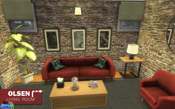  Onyx Sims: Olsen Livingroom