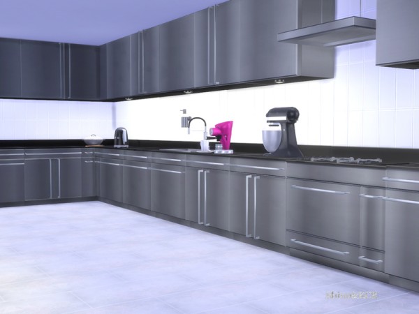  The Sims Resource: Stainless Steel Kitchen by ShinoKCR