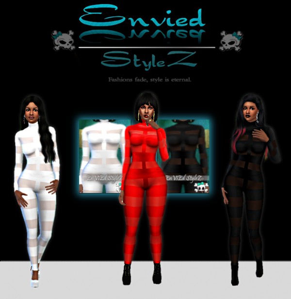  Mod The Sims: Exposed Bondage BodyCon Full Outfit by MzEnvy20