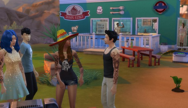  Mod The Sims: Cactus Couch Cafe with Open Air Stage by mrsyule