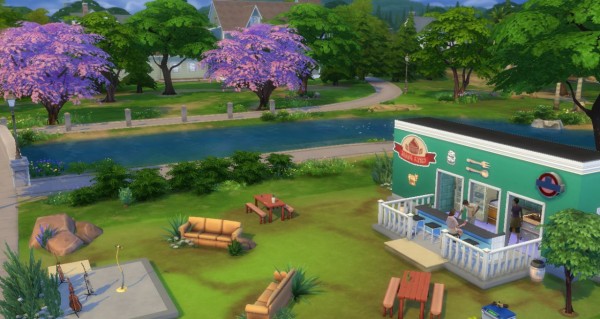  Mod The Sims: Cactus Couch Cafe with Open Air Stage by mrsyule