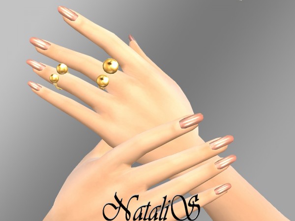  The Sims Resource: Metal beads open rings by NataliS