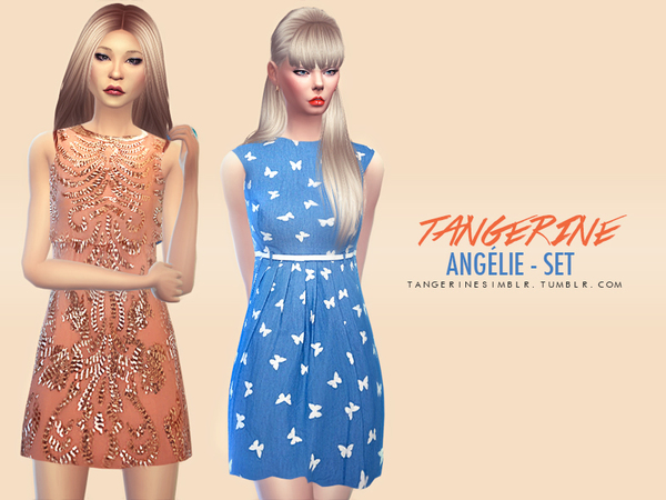  The Sims Resource: Angelie set by tangerinesimblr