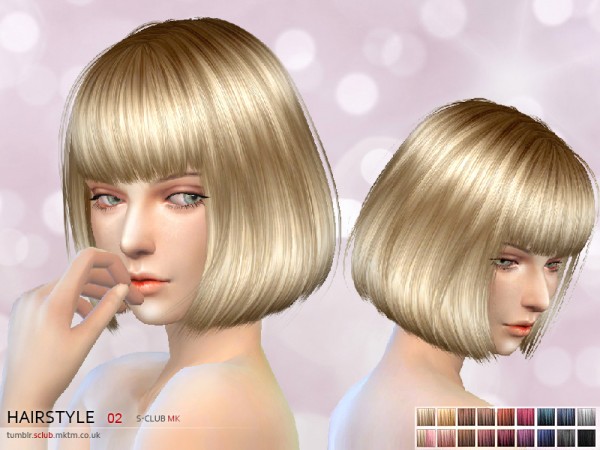  The Sims Resource: MK TS4   Hairstyle 2 by S Club