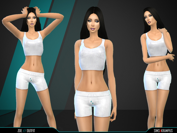  The Sims Resource: Zoe Outfit by SIms4Krampus