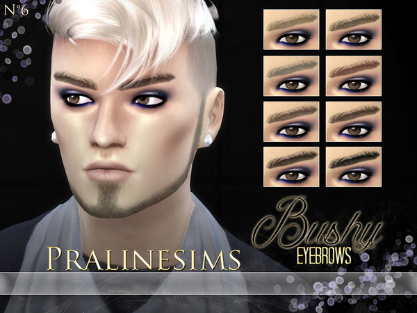  The Sims Resource: Bushy Eyebrows by Pralinesims
