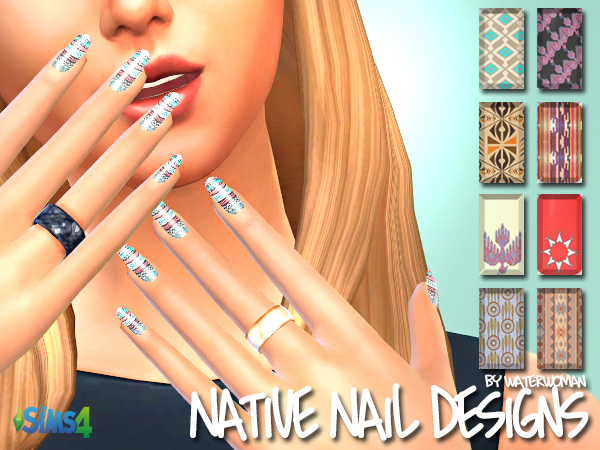  Akisima Sims Blog: Native Nail Designs