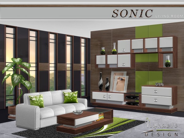  The Sims Resource: Sonic Livingroom by Nynaeve Design