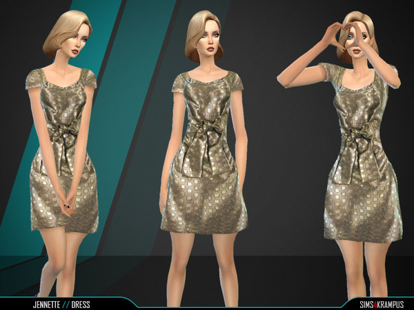  The Sims Resource: Jennette Dress by SIms 4 Krampus