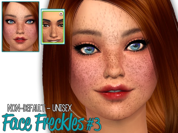  The Sims Resource: Face Freckles 3 by SenpaiSimmer