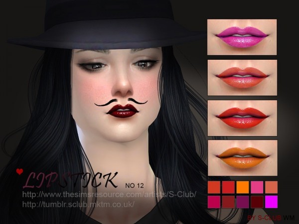  The Sims Resource: Lipstick 12 by S club