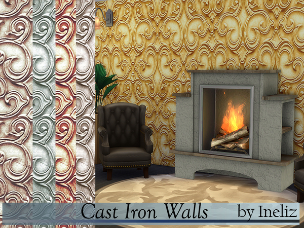  The Sims Resource: Cast Iron Walls by Ineliz