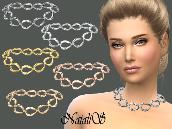  The Sims Resource: Metal chain necklace by NataliS