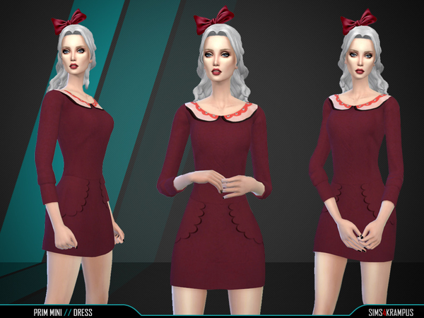  The Sims Resource: Prim Mini Dress by SIms4Krampus