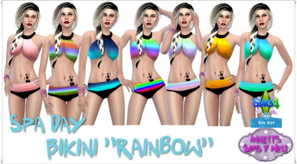  Annett`s Sims 4 Welt: Spa Day   Bikini Rainbow