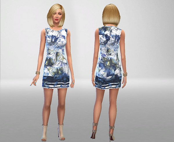  Sims Fans: Anna Field Dress by Antoine20