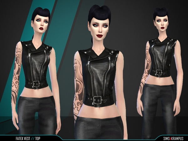  The Sims Resource: Fatex Vest Top by SIms4Krampus