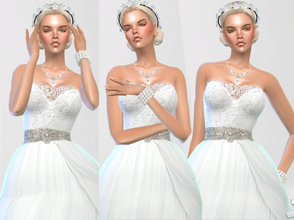  The Sims Resource: Wedding Dress Endless Elegance by Pinkzombiecupcake