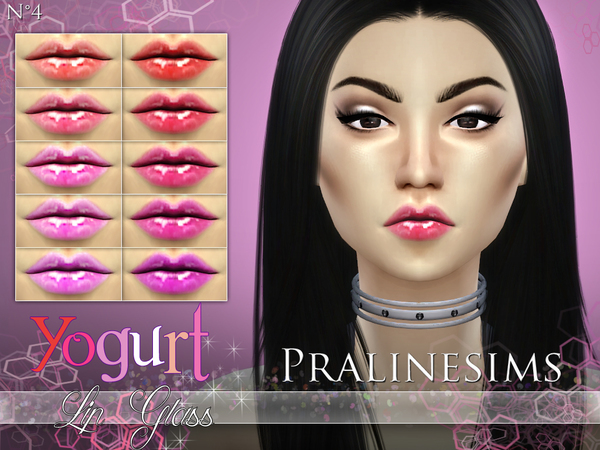  The Sims Resource: Yogurt Lip Gloss by Praline Sims