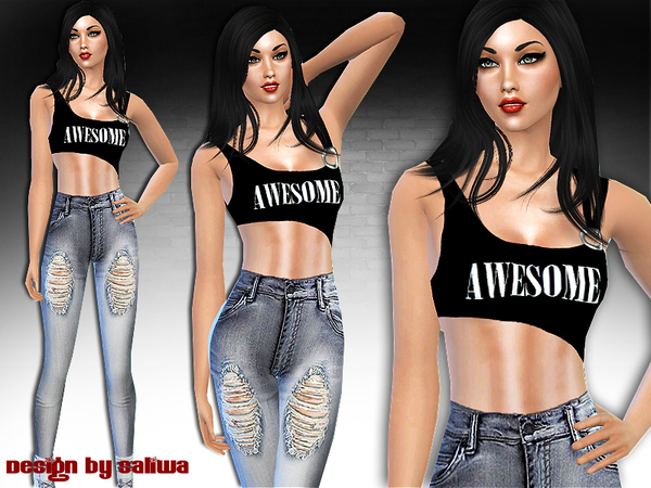  The Sims Resource: Awesome Full Outfit by Saliwa