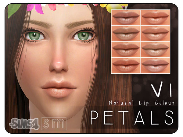  The Sims Resource: Petals V1    Natural Lip Colour by Screaming Mustard
