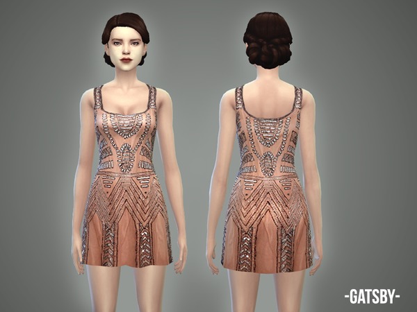  The Sims Resource: Gatsby   dress by April