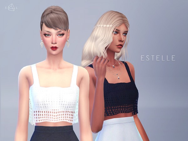  The Sims Resource: Cropped Tank Top ESTELLE by Starlord