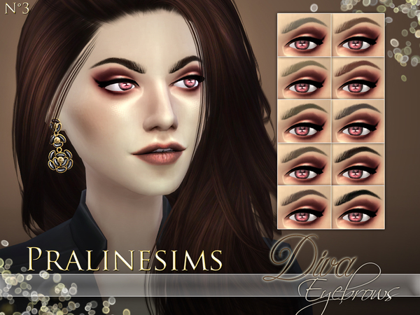  The Sims Resource: Diva Eyebrows by PralineSims