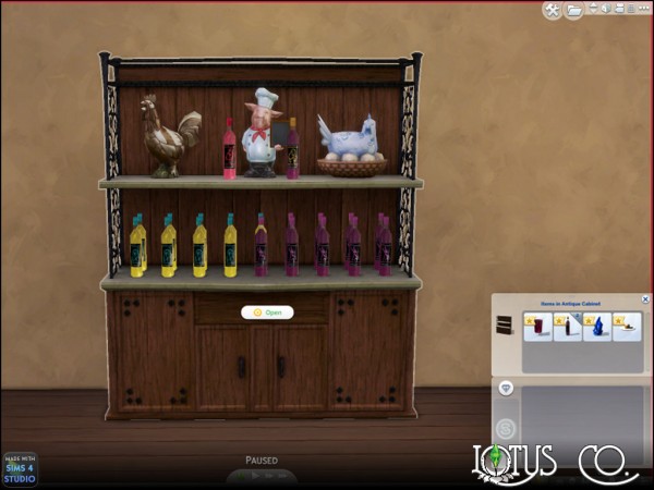  Mod The Sims: Antique Cabinet converted from TS3 by Countrykris