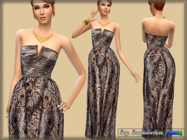  The Sims Resource: Brocade Dress by Bukovka