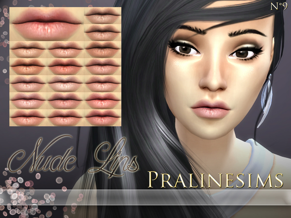  The Sims Resource: Nude Lips by Pralinesims