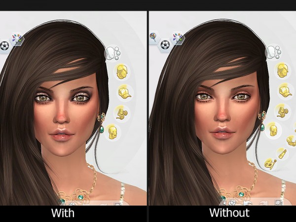  The Sims Resource: Gold leaf eyeshadow by Pinkzombiecupcake