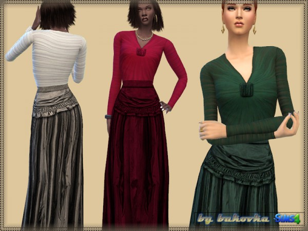  The Sims Resource: Dress Valencia by Bukovka