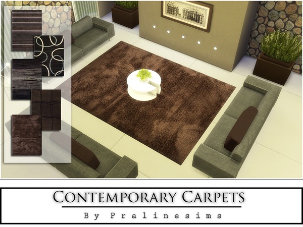  The Sims Resource: Contemporary Carpets by PralineSims