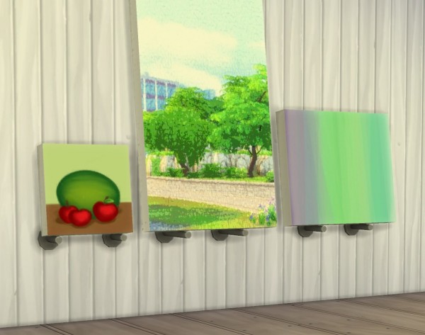  Mod The Sims: Painting Wall Holder ‒ Lean Anywhere by plasticbox
