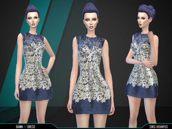  The Sims Resource: Dawn Dress by SIms4Krampus