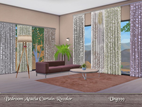  The Sims Resource: Bedroom Acacia Curtains by ung999
