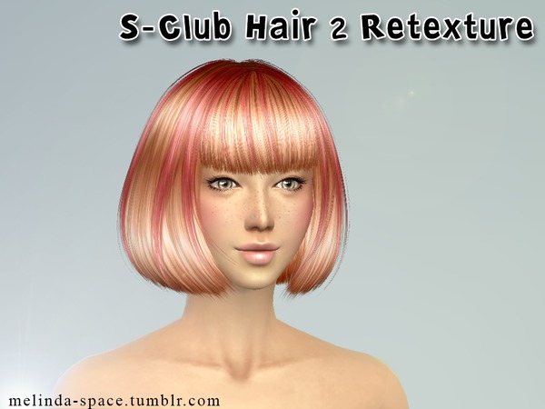  Sims Fans: S Club Hair 2 retextured by Melinda