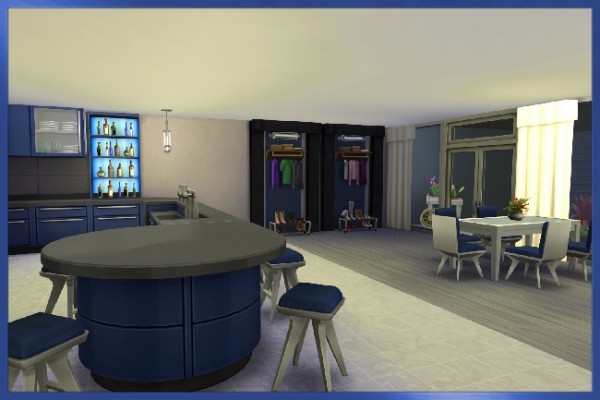  Blackys Sims 4 Zoo: Basement in Blue by Kosmopolit