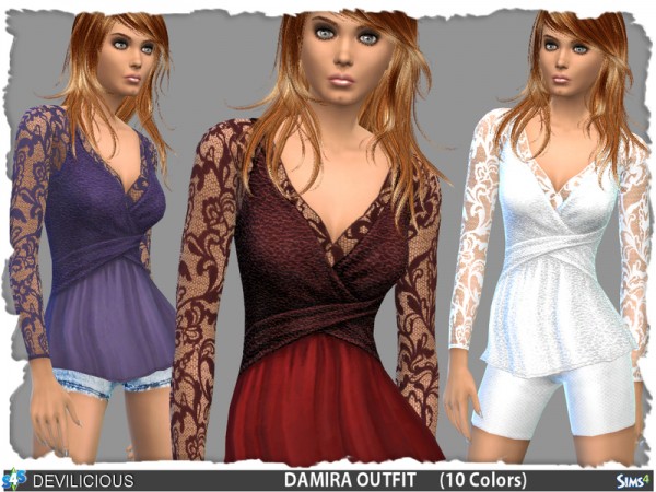  The Sims Resource: Damira Outfit Set by Devilicious