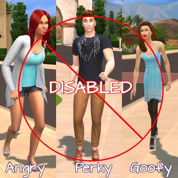  Mod The Sims: Walk Normal   Unwanted Walk Styles Disabled by scarletqueenkat